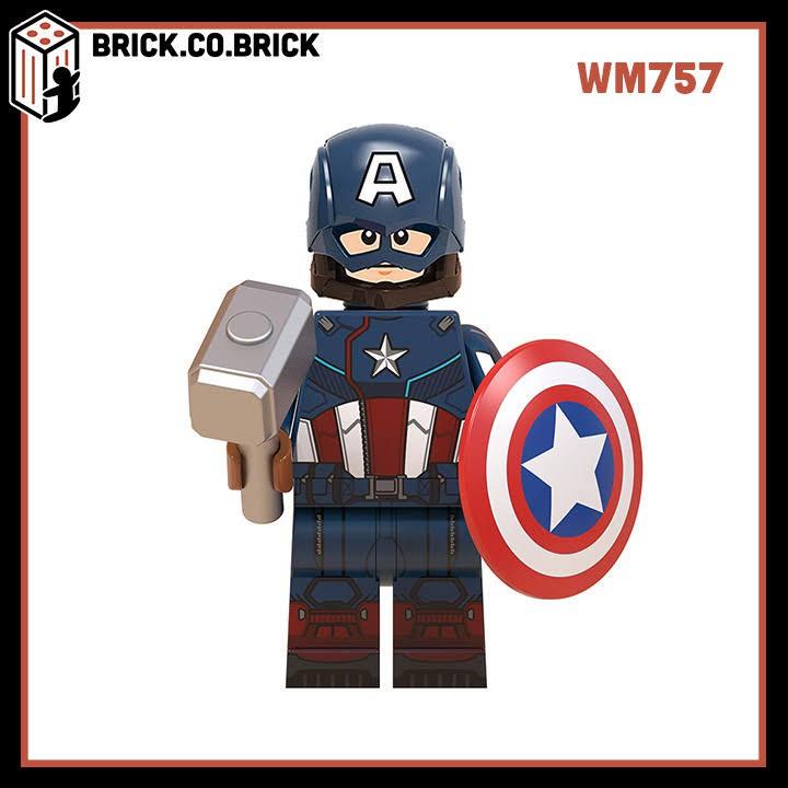 Đồ chơi Lắp ráp minifig Siêu anh hùng Super Heroes Iron man Người sắt Captain America Peggie End game WM6068