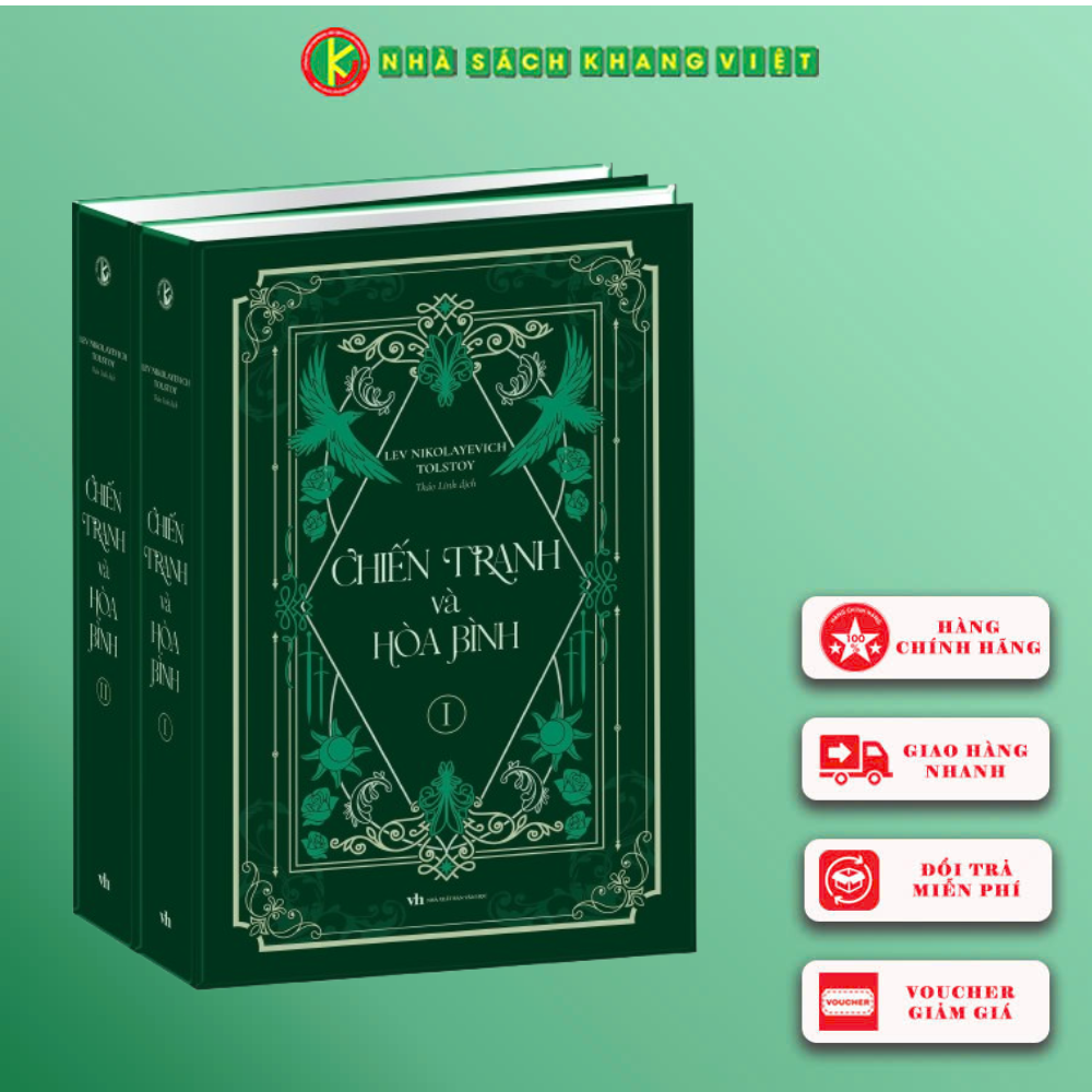 Sách - Chiến Tranh Và Hòa Bình Trọn Bộ 2 Tập (Bìa Cứng)