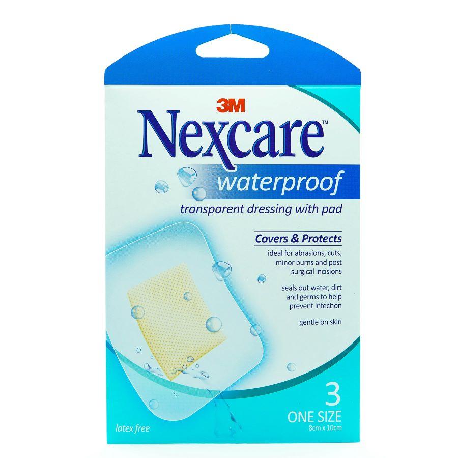 Băng dán bảo vệ vết thương có gạc vô trùng Nexcare 3M 8x10cm hộp 3 miếng - Siêu dính, công nghệ keo tiệt trùng B100