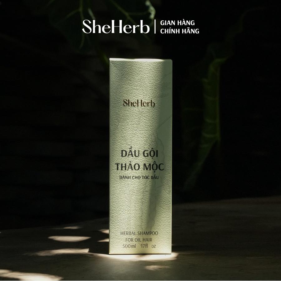 Dầu Gội Thảo Mộc Dành Cho Tóc Dầu Bồ Kết Thuần Chay She Herb Tóc Bồng Bềnh Chắc Khỏe 250ml - 500ml