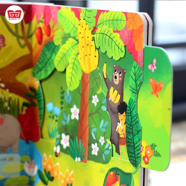 Sách Chuyển Động - First Explorers - The Jungle Book - Cậu Bé Rừng Xanh