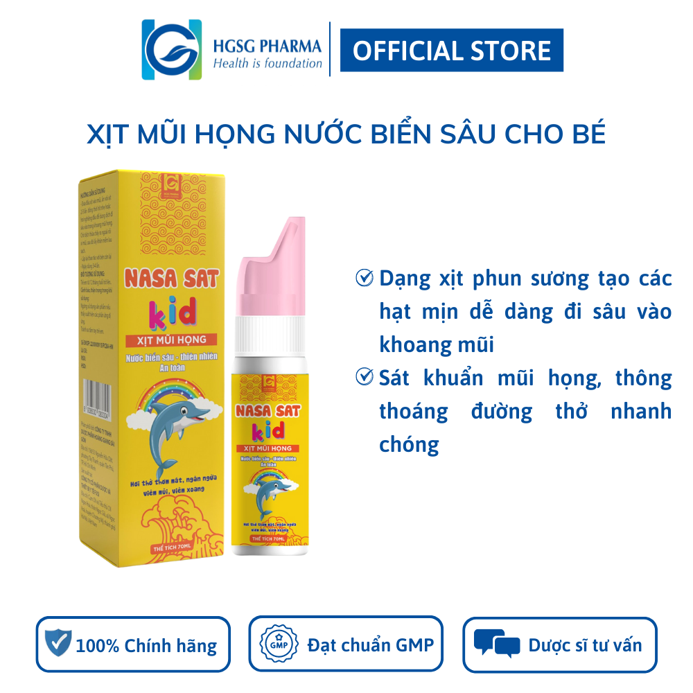 Xịt mũi họng NASA SAT KID