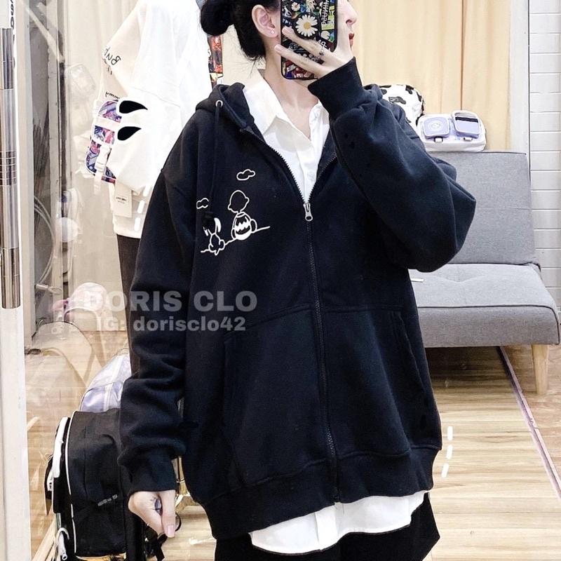 Áo khoác nam nữ nỉ bông dày dặn form rộng unisex khoác có nón mũ to BABY & DOG