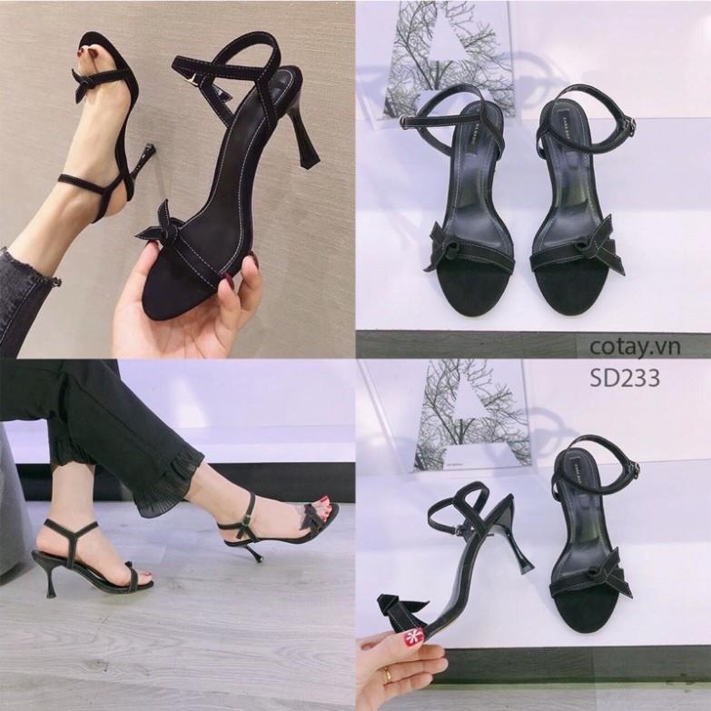 Giày Cao Gót 7p Quai Mãnh Chéo Hông Nhỏ