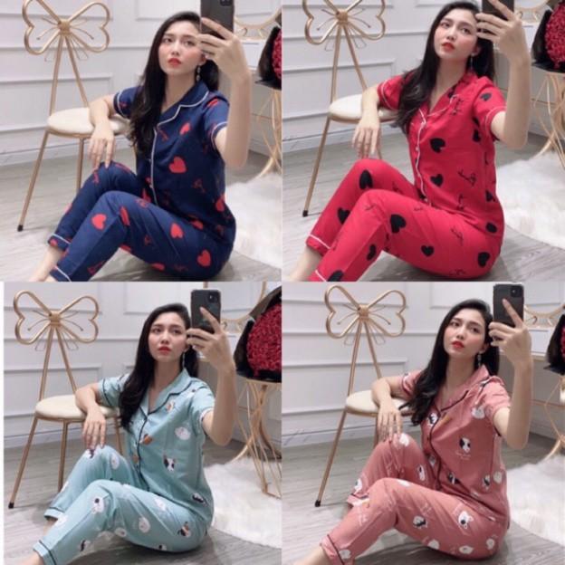 Bộ ngủ pijama tay ngắn quần dài siêu xinh