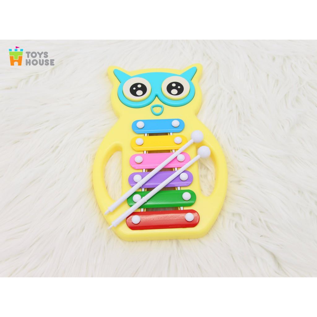 Đồ chơi nhạc cụ- Đàn gõ Xylophone hình cú mèo đáng yêu Toyshouse- Dụng cụ phát triển năng khiếu âm nhạc dành cho bé yêu - tặng đồ chơi xinh xắn