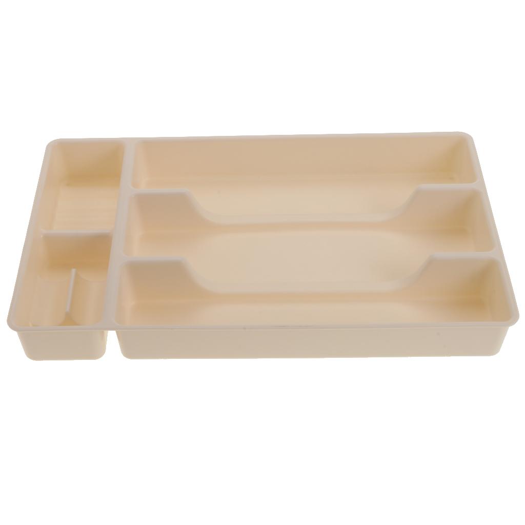 Home Sundries Organizer Office Stationery Storage Box Jewelry Display Tray, 5 Compartments, Multipurpose