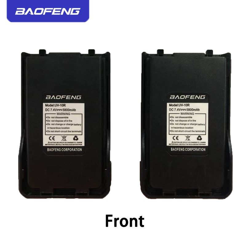 2023 Bộ Đàm Baofeng UV-10R Pin Chính Hãng Pin Li-Ion 5800MAh Cho Bộ Đàm UV10R DC 7.4V Phụ Kiện USB Có Thể Sạc Lại Màu Sắc: 5800MAh 1 Cái