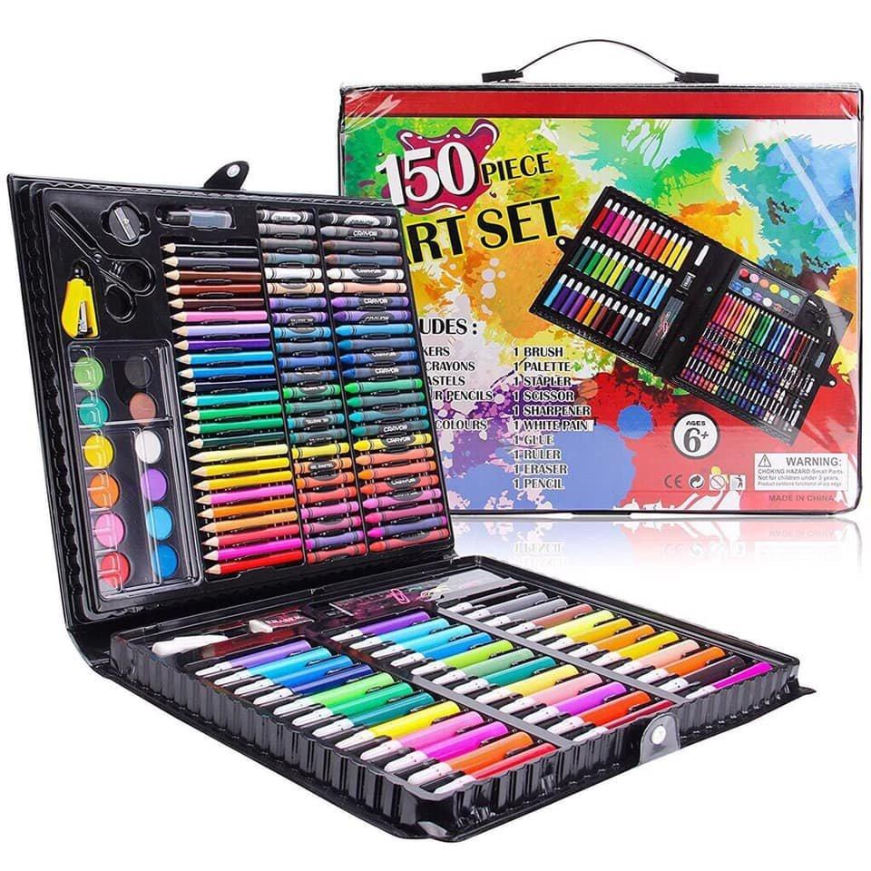 Hộp Bút Màu 150 Chi Tiết Cho Bé, Bộ Màu Vẽ Đa Năng 150 Món Giá Rẻ Cho Bé - Yumeshop94