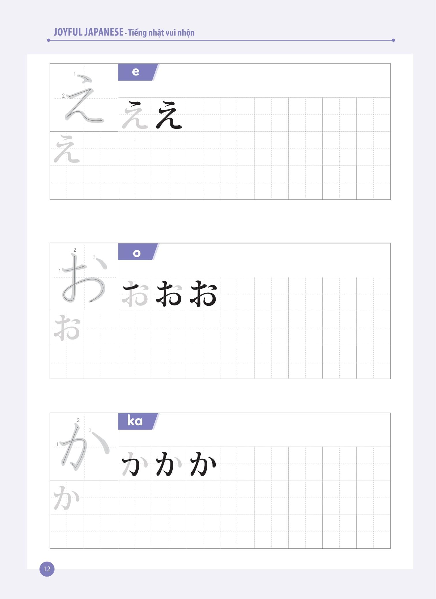 Sách Joyful Japanese - Tiếng Nhật vui nhộn - Tập Viết