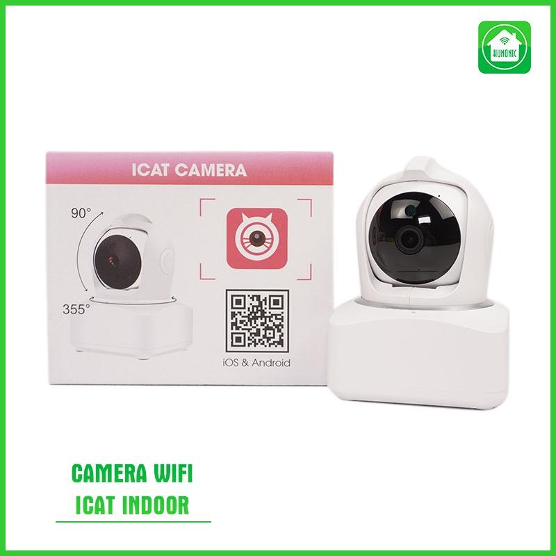 Camera Wifi Thông Minh Hunonic ICat Indoor Trong Nhà, Xoay 355 Độ, Màu trắng