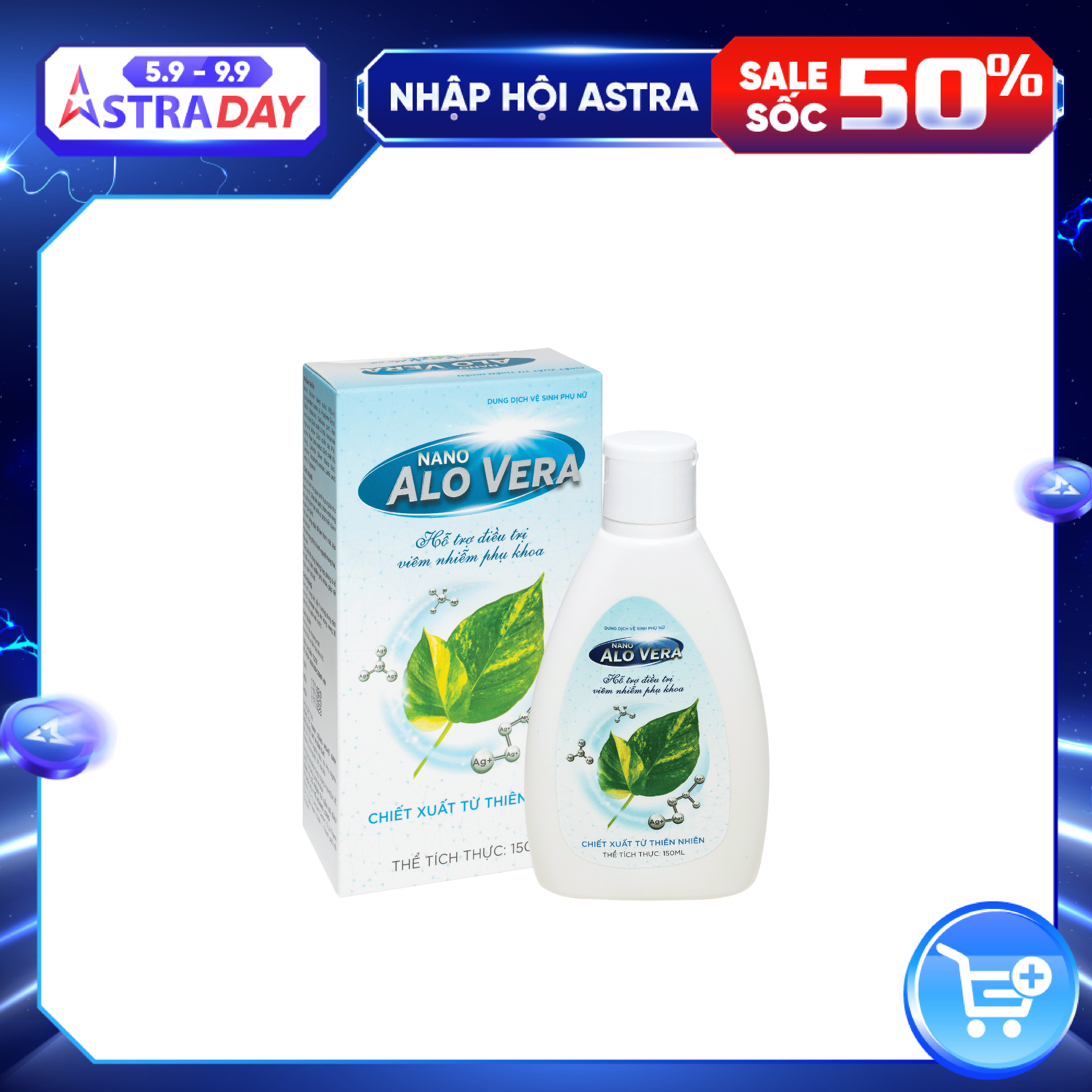 Dung Dịch Vệ Sinh Nano AloVera Chai Lớn - Hỗ Trợ Điều Trị Viêm Nhiễm Phụ Khoa