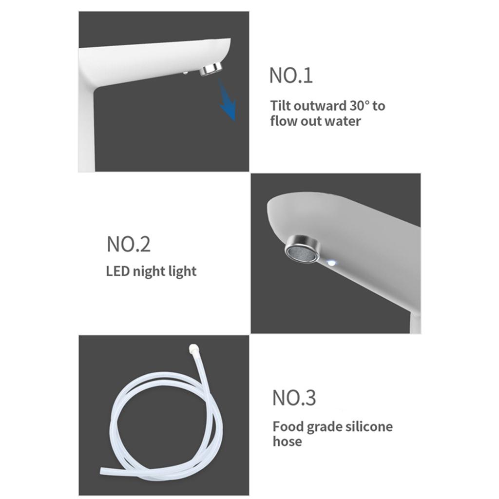 Electric Water Bottle Pump, Gallon Water Dispenser, Automatic Barreled Water Pump USB Portable Home, Easy to Install