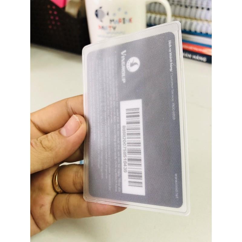 10 Vỏ bọc bảo quản thẻ cccd atm, thẻ sinh viên... nhựa dẻo trong suốt