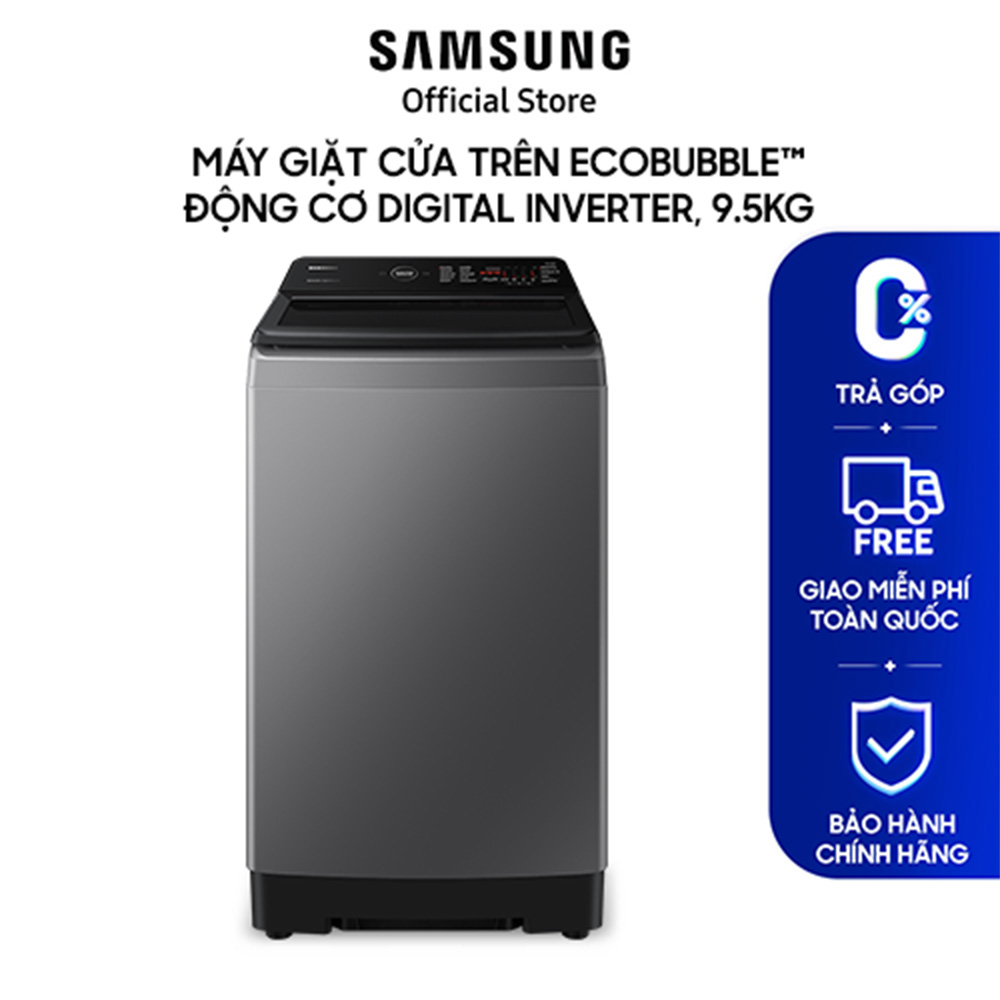 SAMSUNG Máy giặt cửa trên Ecobubble với Động cơ Digital Inverter, 9.5kg - Hàng chính hãng