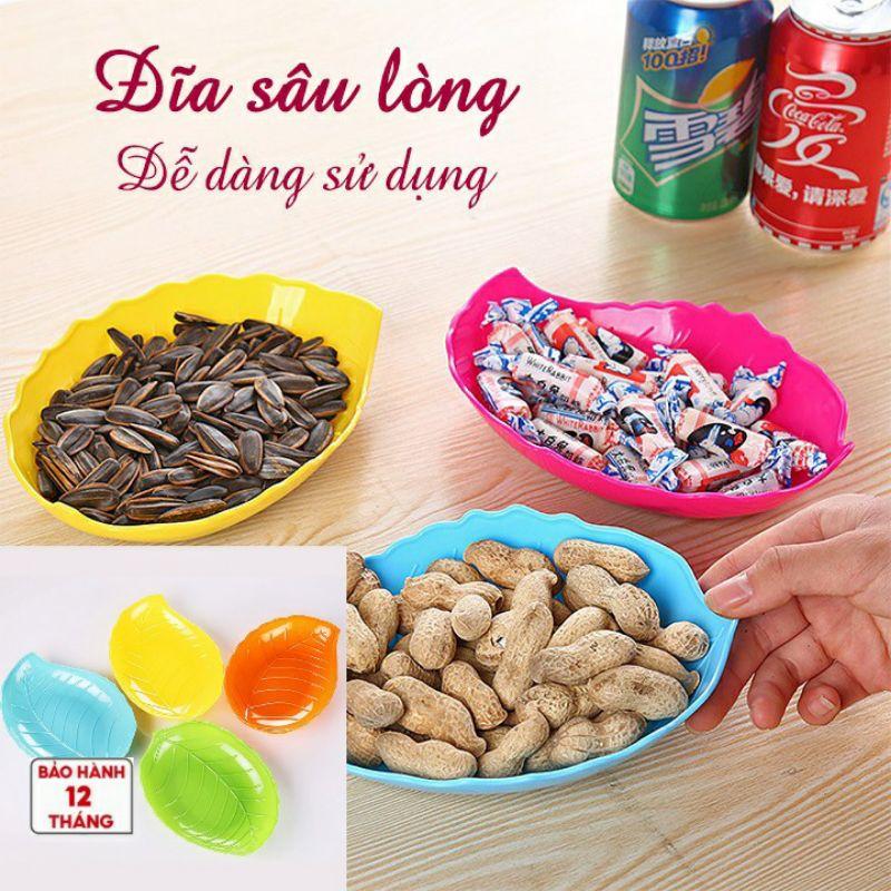Đĩa nhựa phíp hàng đẹp hình lá nhiều màu