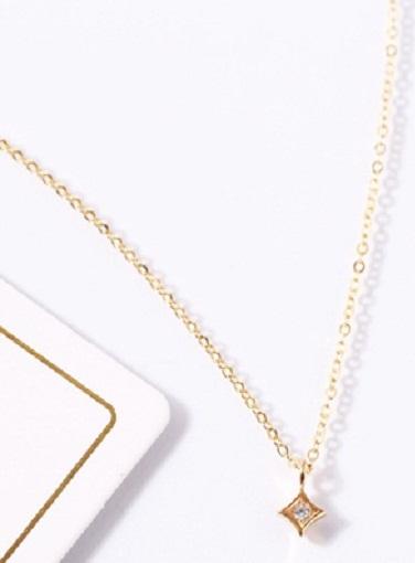 Dây chuyền bạc hình thoi đính một viên đá sáng lấp lánh Gix Jewel DC08