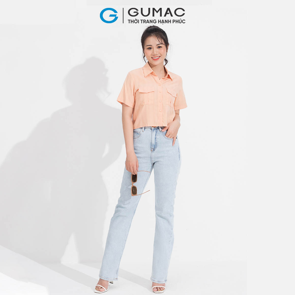 Áo sơ mi kiểu túi hộp GUMAC AD05071