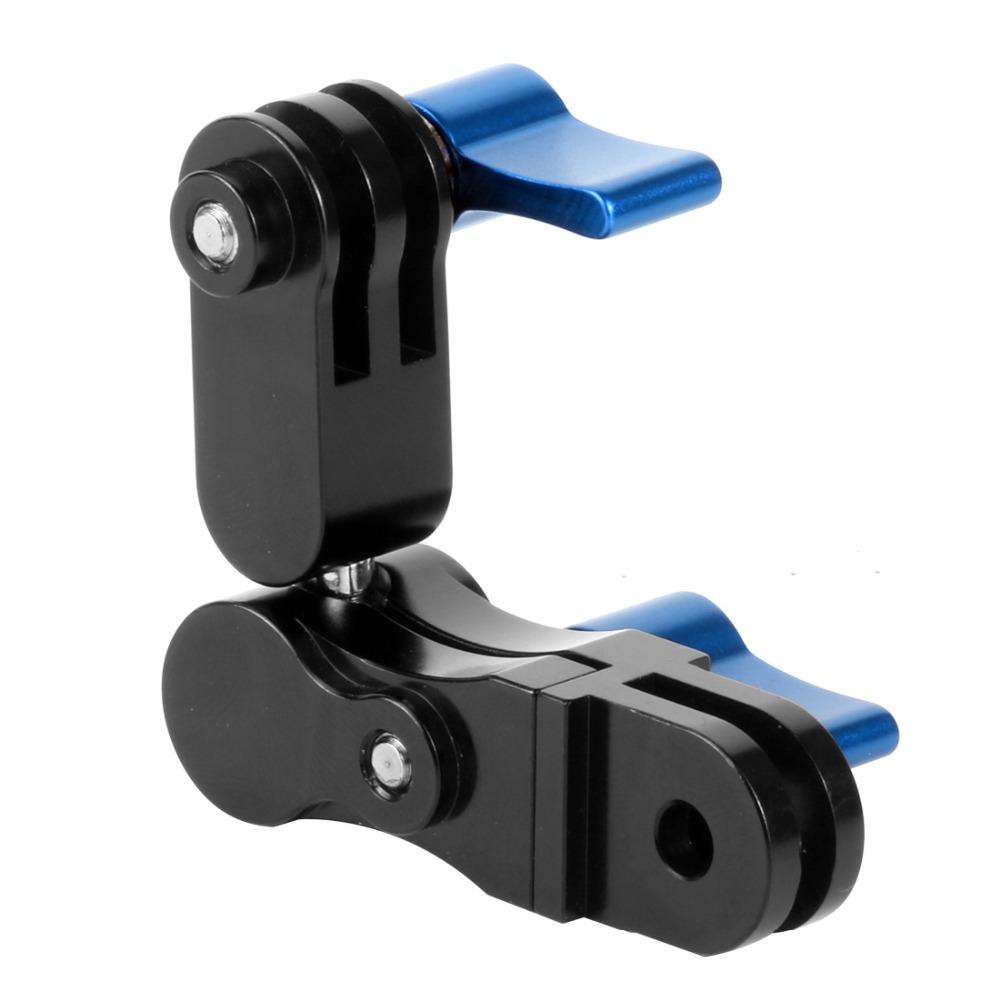 360 độ Xoay Xoay kim loại Máy ảnh mũ bảo hiểm Bộ điều hợp Chân máy cố định cho GoPro cho hành động của DJI OSMO cho máy ảnh hành động của Eken