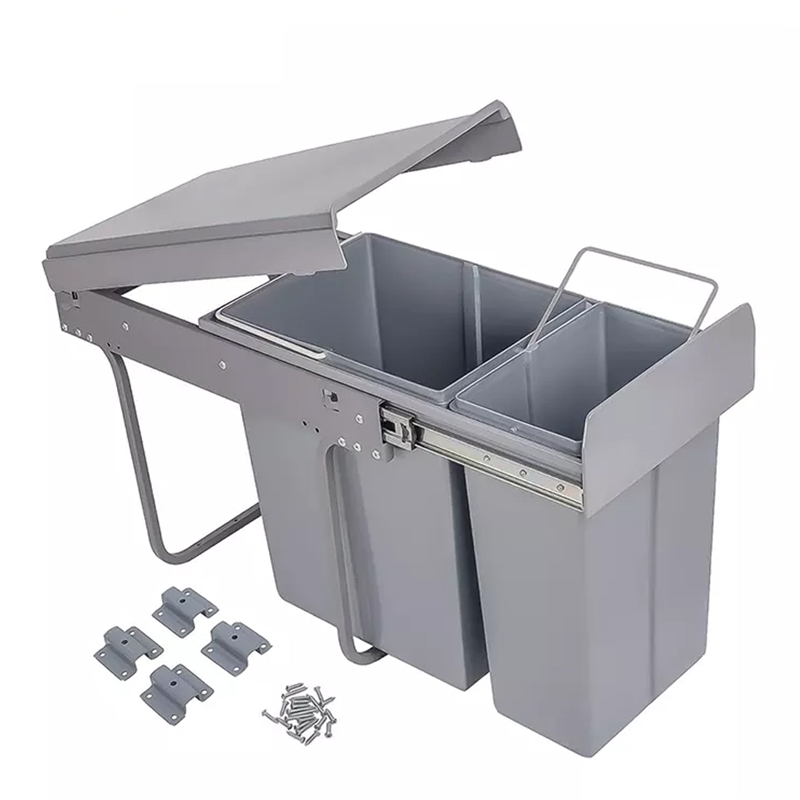 Thùng rác âm tủ Double Dustbin Ecalite EL-DUB20L - Hàng Chính Hãng