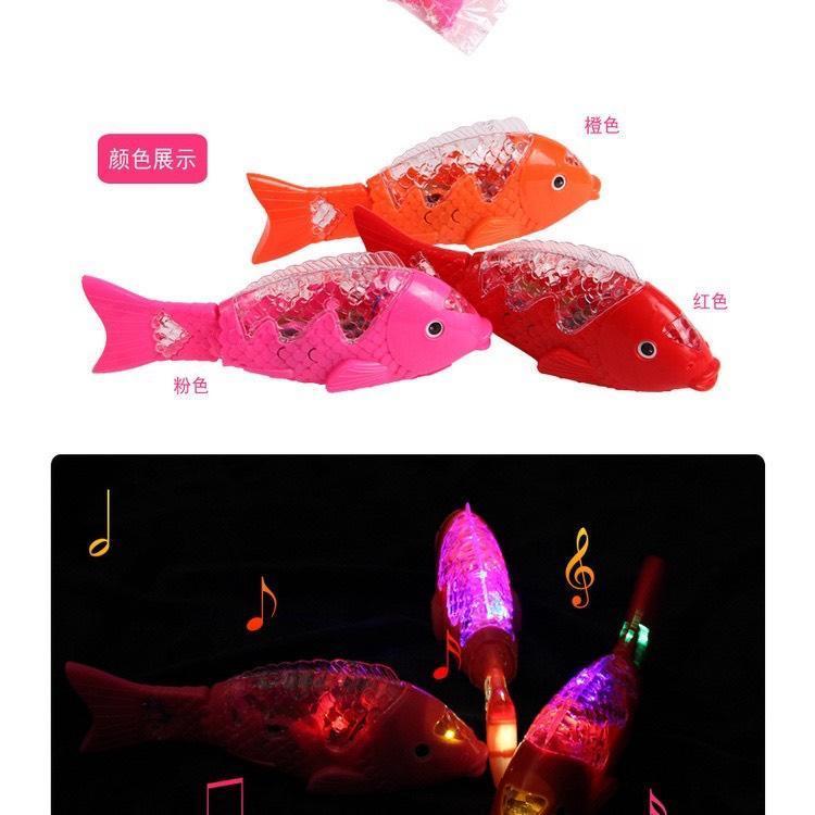 Đồ chơi lồng đèn trung thu cho bé gái hình cá chép có đèn và nhạc quà tặng trung thu