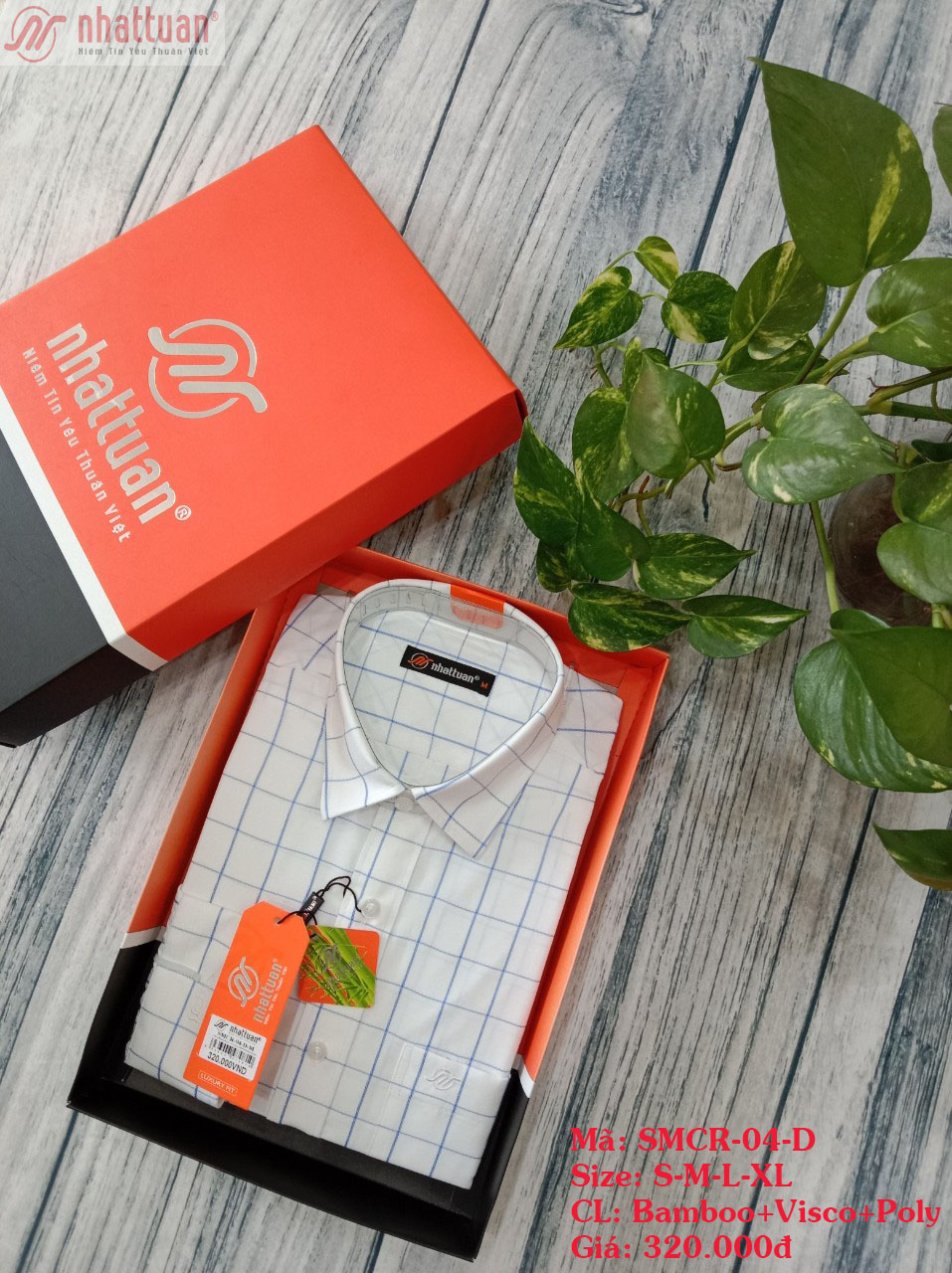 Áo sơ mi caro tay dài thời trang nam 320 của Nhật Tuấn