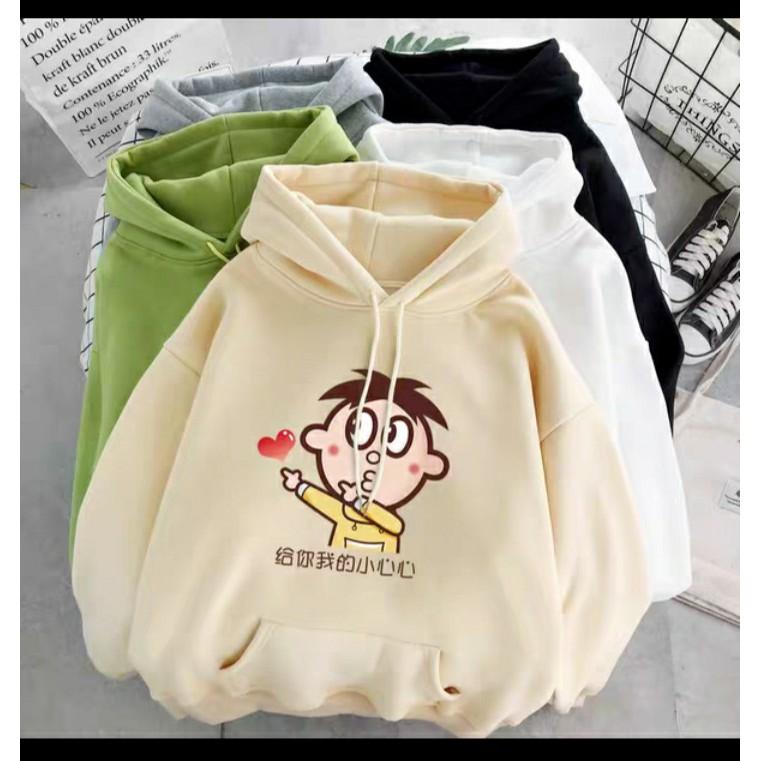 Áo hoodie cậu bé bắn tim chất nỉ bông dày siêu ấm 59