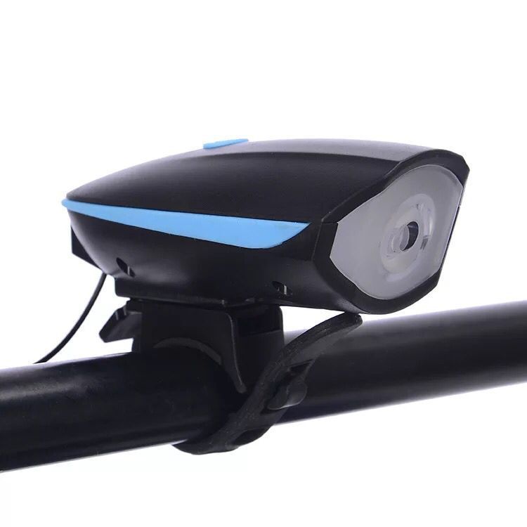 Đèn xe đạp thể thao KIOTOOL siêu sáng có còi pin sạc usb led T6 chống nước - Đèn còi xe đạp có 3 chế độ sáng còi to
