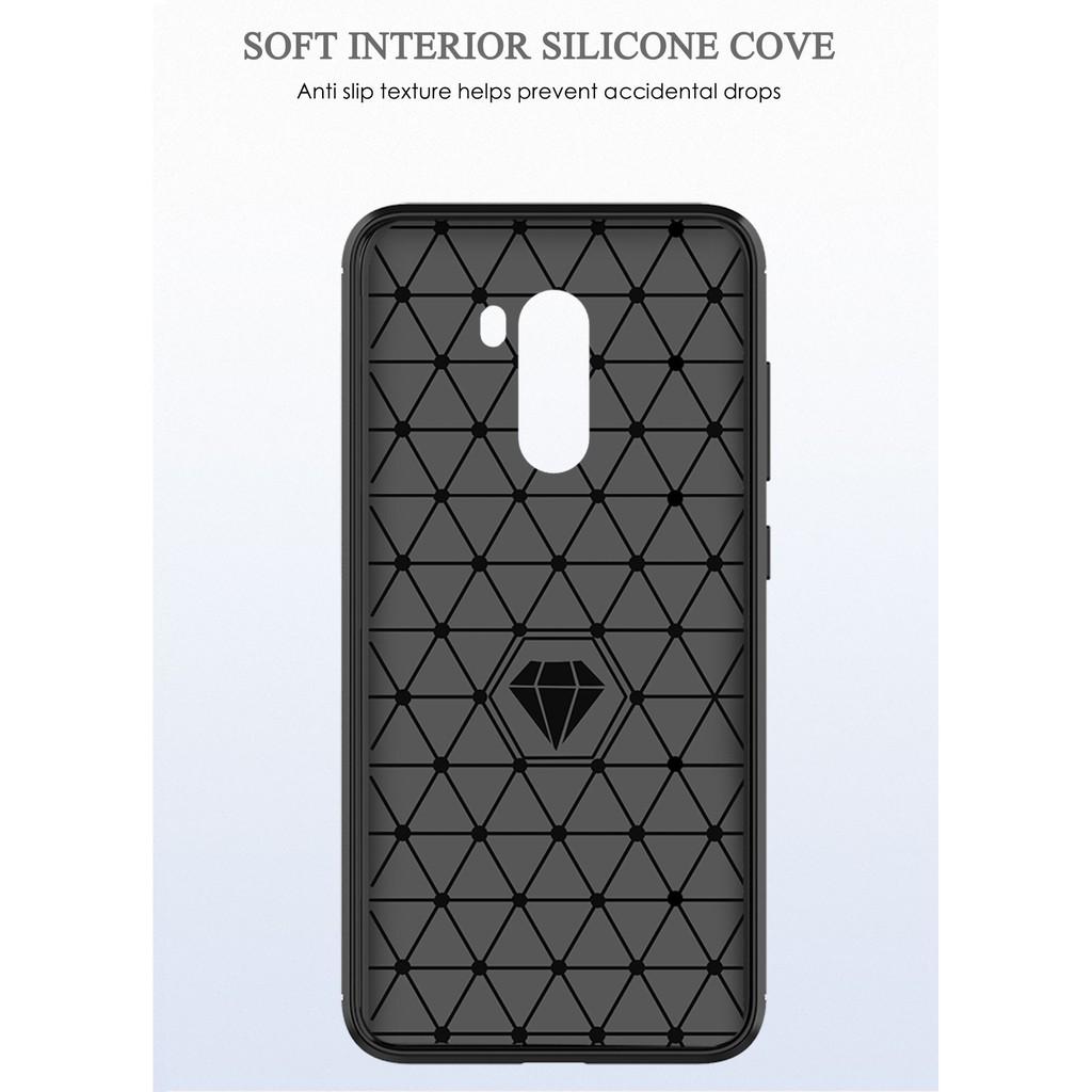 Ốp lưng cho Xiaomi Pocophone F1 dẻo Carbon phay xước chống sốc chống vân tay
