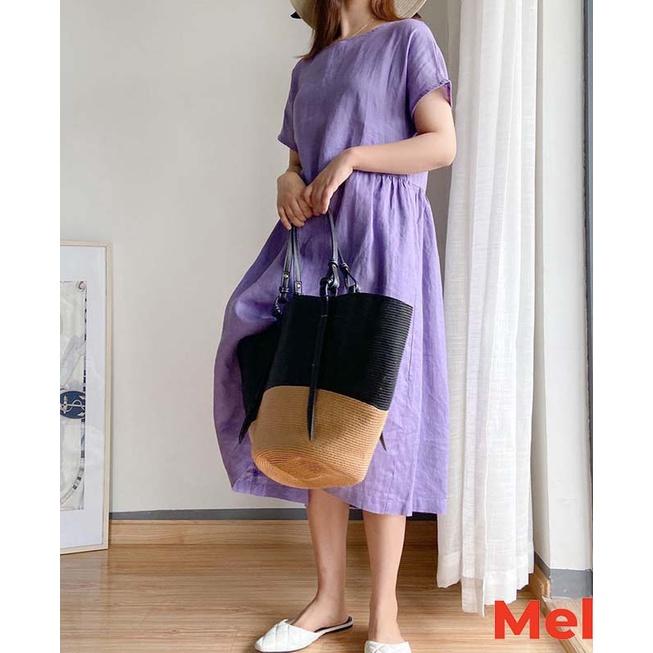 Váy đầm nữ suông trẻ trung vải Cotton Linen tự nhiên thân thiện mã VAV0327