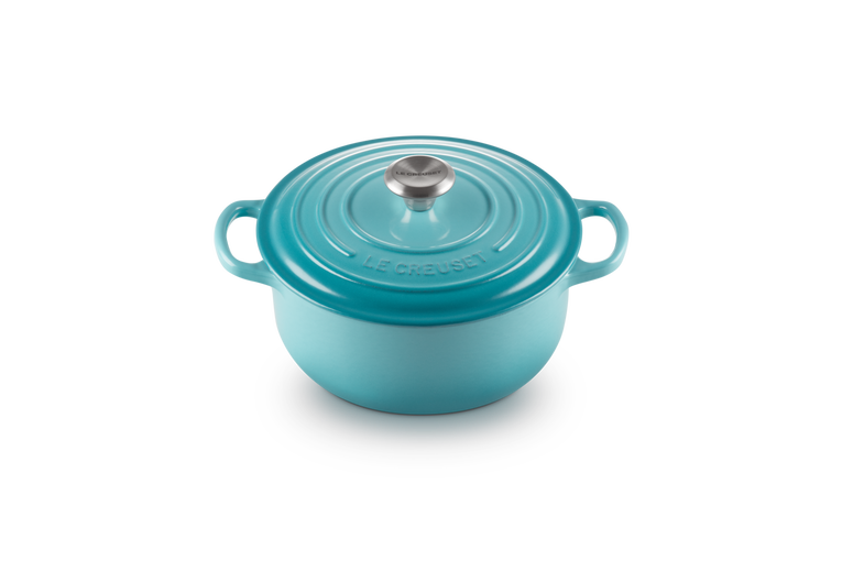 Nồi gang Le Creuset Bräter rund Evo 24cm Caribe Blue Hàng Chính Hãng