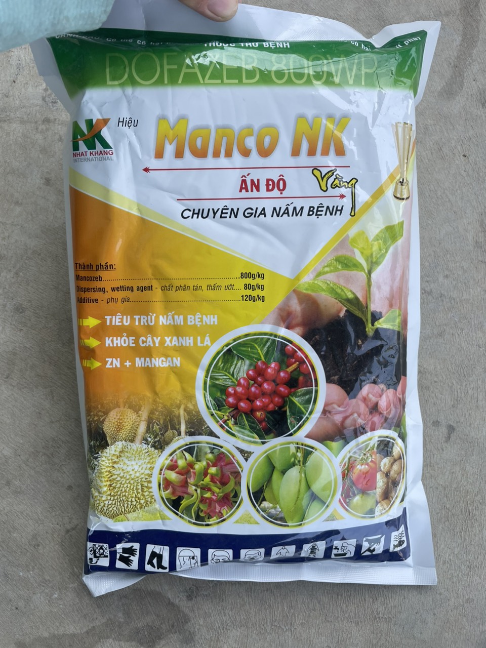 Mancozeb vàng Ấn Độ 1kg trừ và ngừa thối nhũn, thối thân cây trồng
