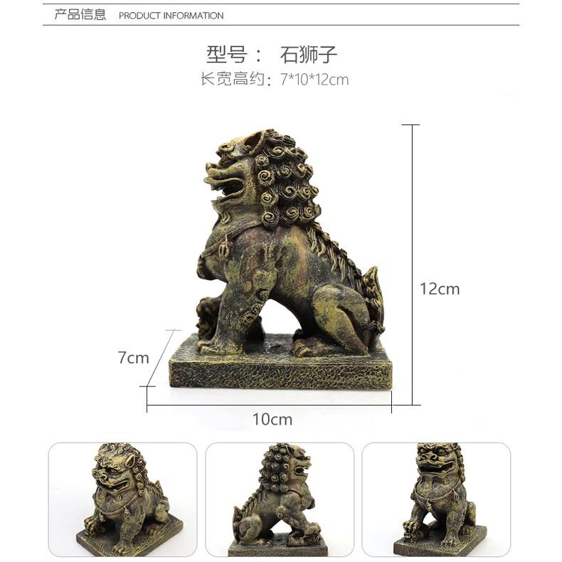 Mô hình sư tử đá - mô hình Kỳ lân trang trí- trang trí tiểu cảnh - hồ thủy sinh - bán cạn-phụ kiện thủy sinh - shopleo