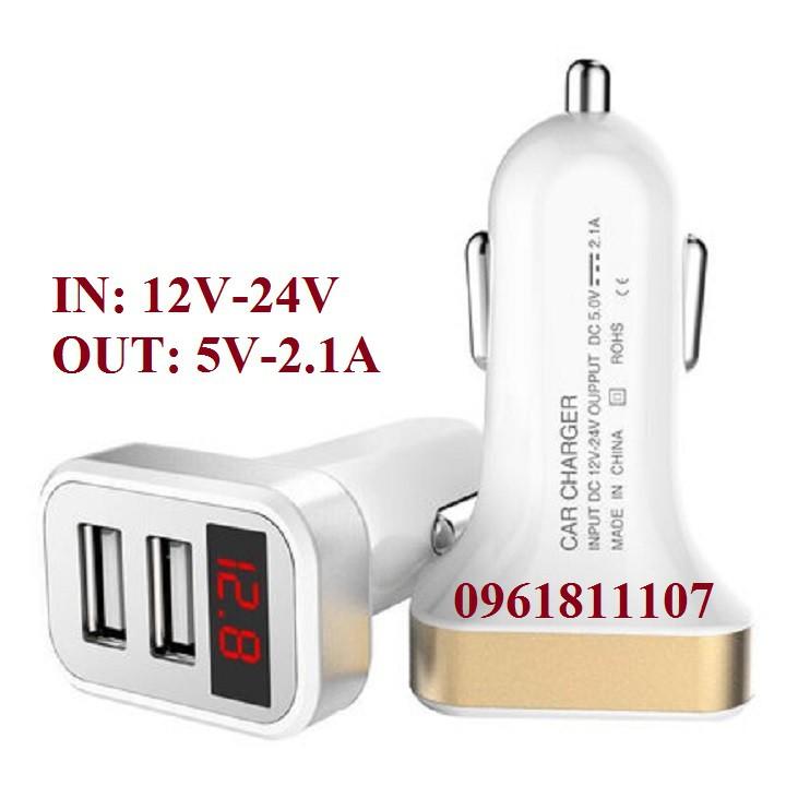 Sạc trên ôtô cao cấp có led hiên thi