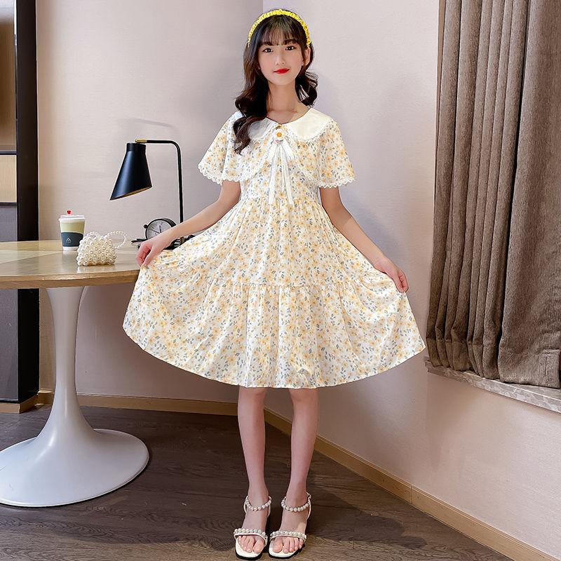 DONGSHOP Cô gái mảnh hoa đầm mùa hè mỏng bé váy trẻ em 2023 trẻ em ăn mặc cô gái tây váy công chúa