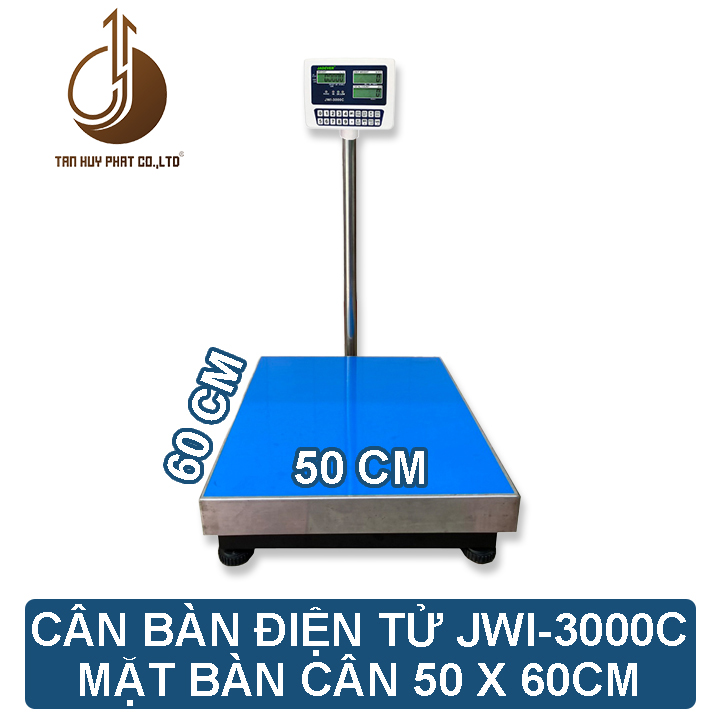 Cân Đếm Số Lượng JWI-3000C - Mặt Bàn Cân 500x600MM