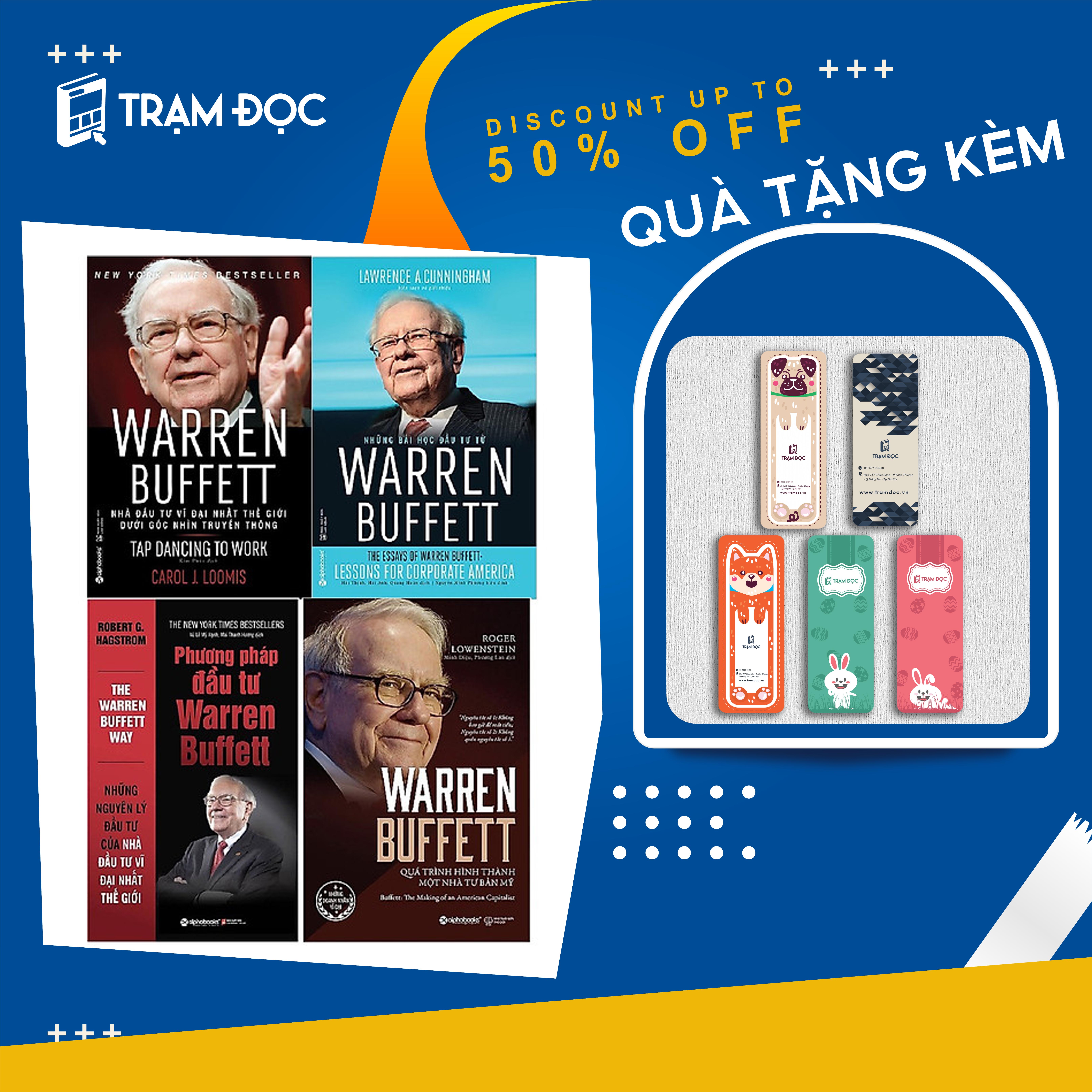 Combo Warren Buffett - Quá Trình Hình Thành Một Nhà Tư Bản Mỹ + Warren Buffett - Nhà Đầu Tư Vĩ Đại Nhất Thế Giới Dưới Góc Nhìn Truyền Thông + Những Bài Học Đầu Tư Từ Warren Buffett +Phương Pháp Đầu Tư Warren Buffett