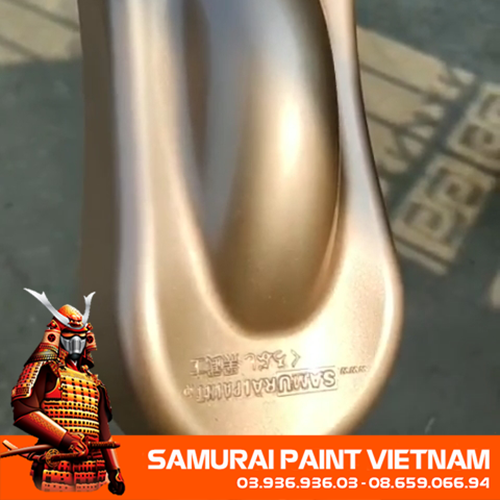 Sơn SAMURAI KUROBUSHI #Y335*-màu nâu sáng chính hãng dành cho xe máy