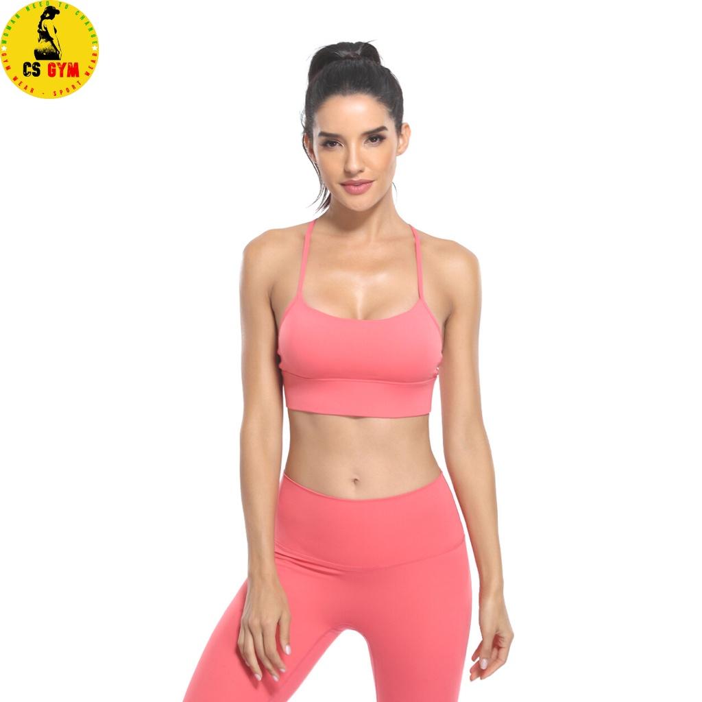 Áo bra tập gym nữ MITAOGIRL, áo bra nữ 2 dây mảnh chữ Y, mút dày dặn bảo vệ vòng 1, lưng trần quyến rũ, thoáng mát