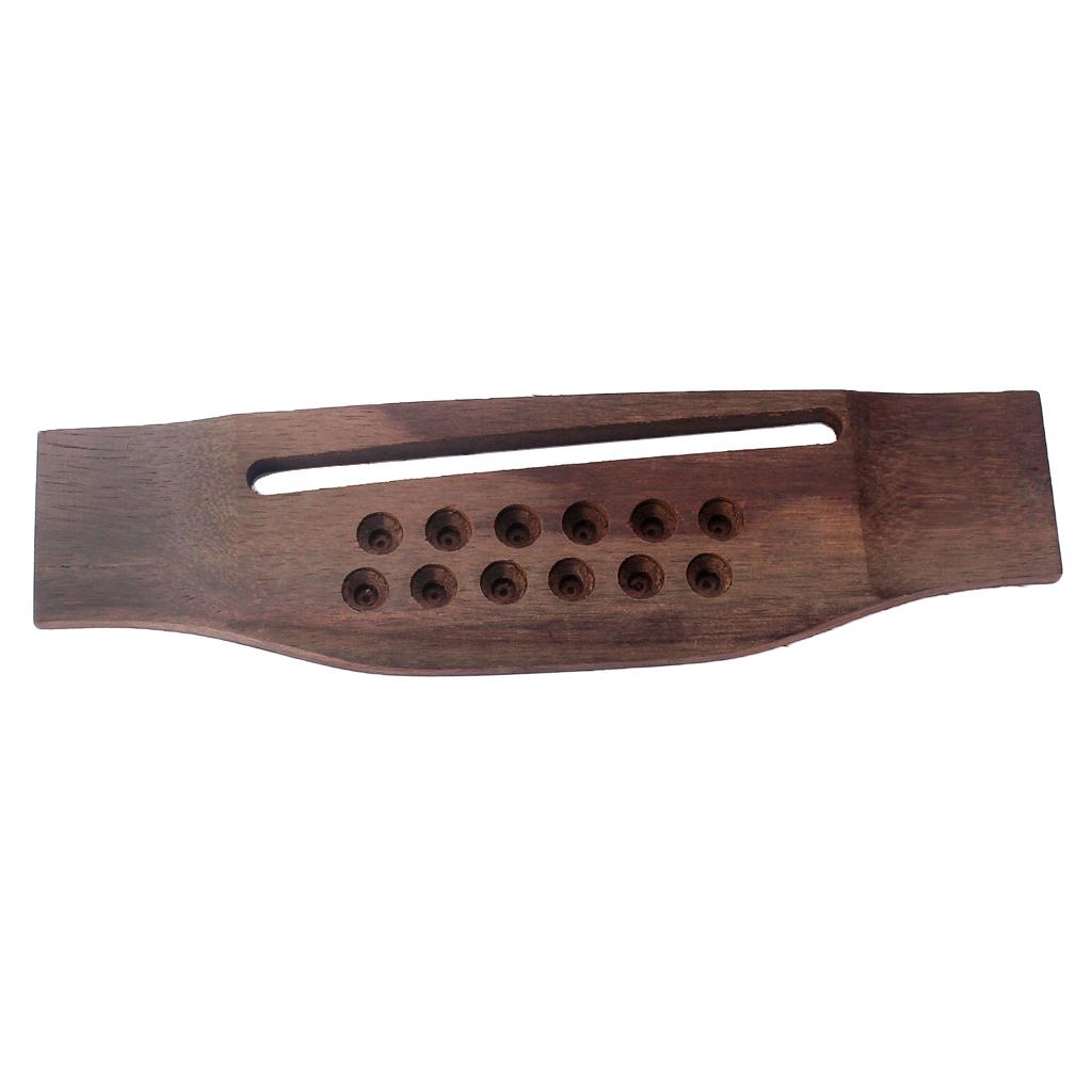 1 Piece DIY Rosewood Guitar Bridge for 12 Strings Acoustic Guitar Parts