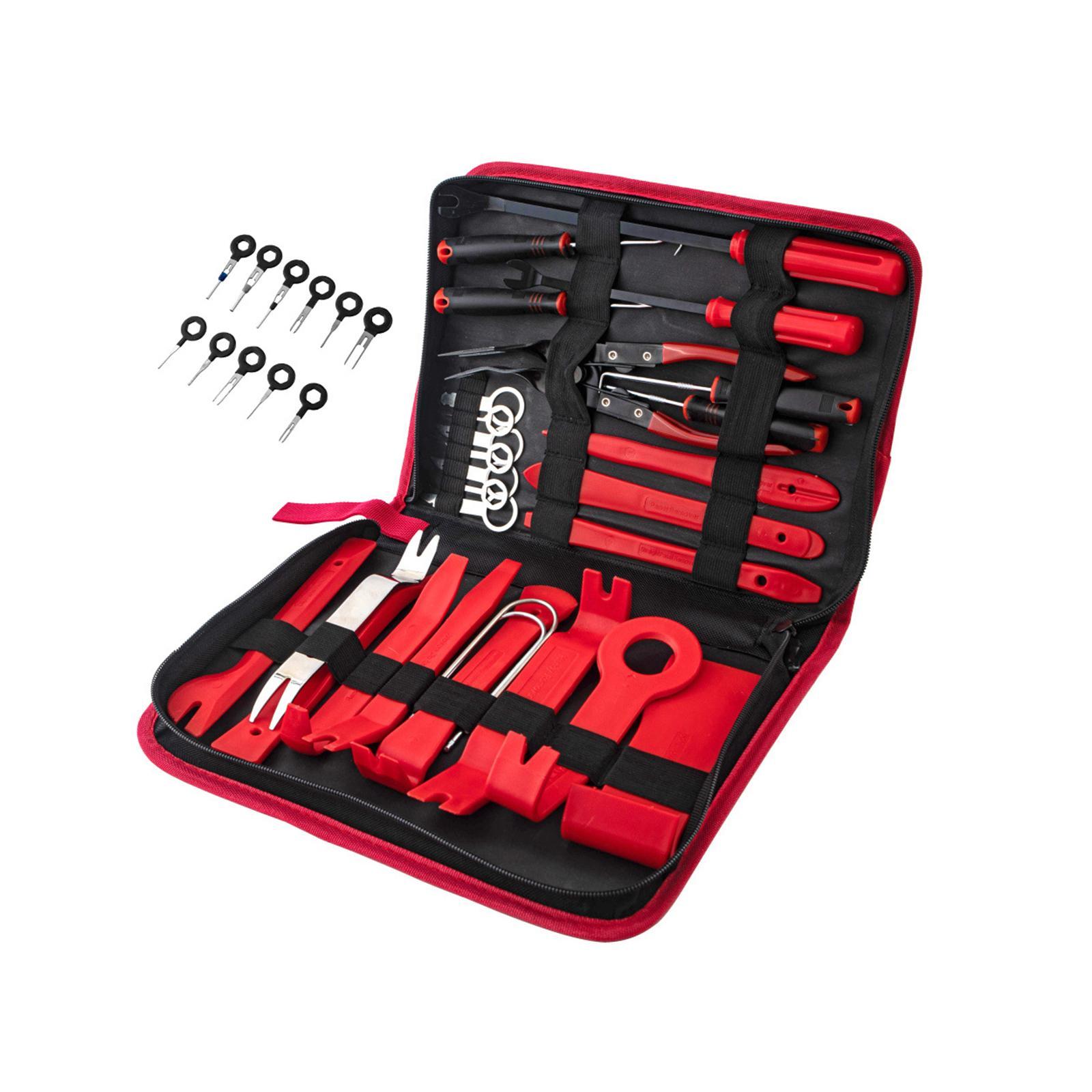 39Pcs Car  Removal Tool  Car Repair Tool with Storage Bag Precision Upholstery Repair Pry  Pry Tool Set for Stereo Door Panel