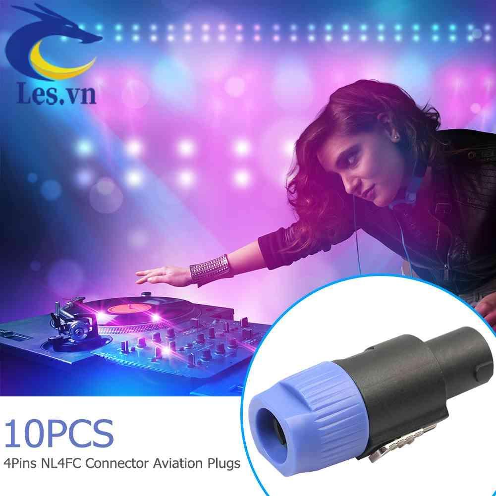 Set 10 Đầu Nối Dây Cáp Âm Thanh 4 Cực 4 Chấu NL4FC