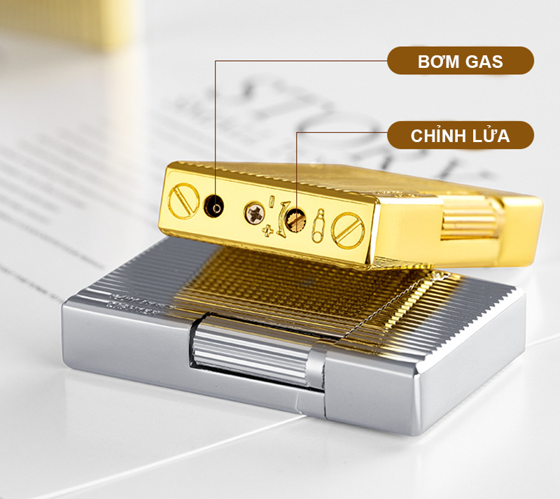 Bật Lửa Dupont Vân Sọc M24 – Xài Gas