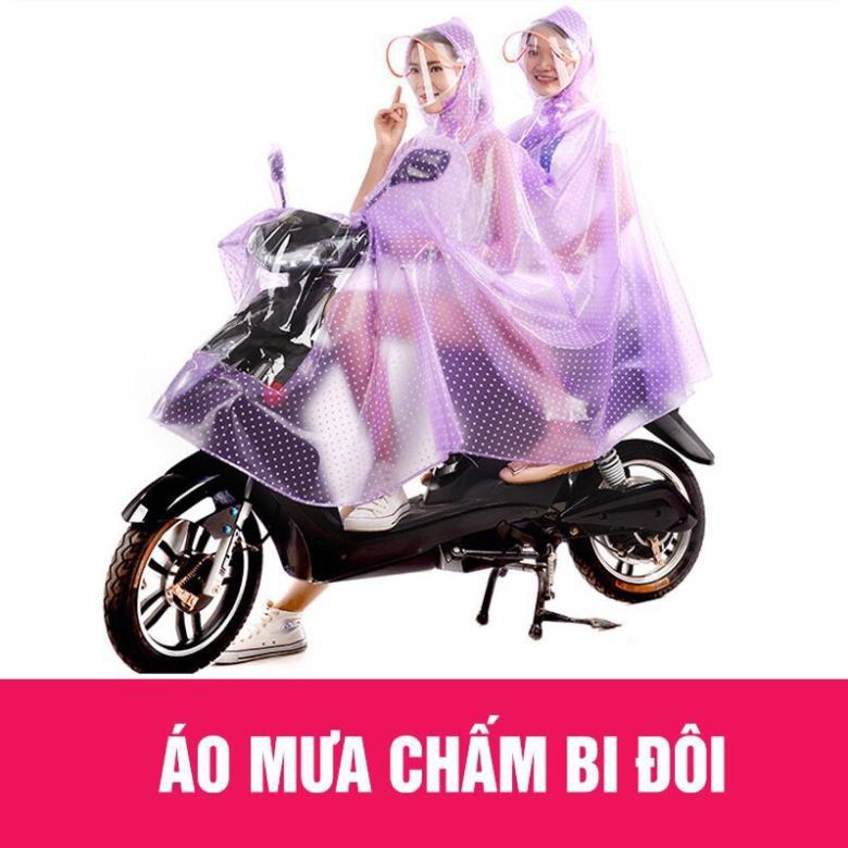 Áo mưa chấm bi Hàn Quốc TQ Có kính che