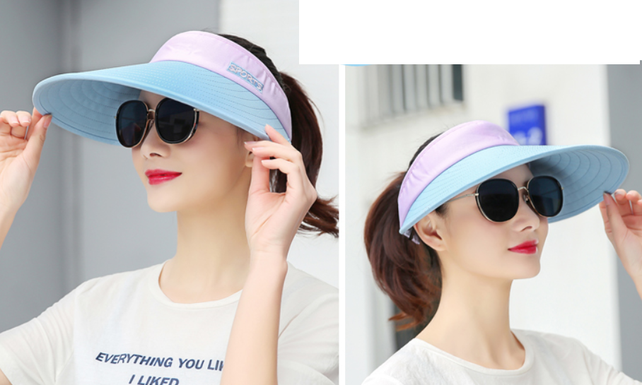 Mũ nữ nửa đầu chống nắng chống tia UV phong cách Hàn, nón rộng vành đi nắng thể thao mới