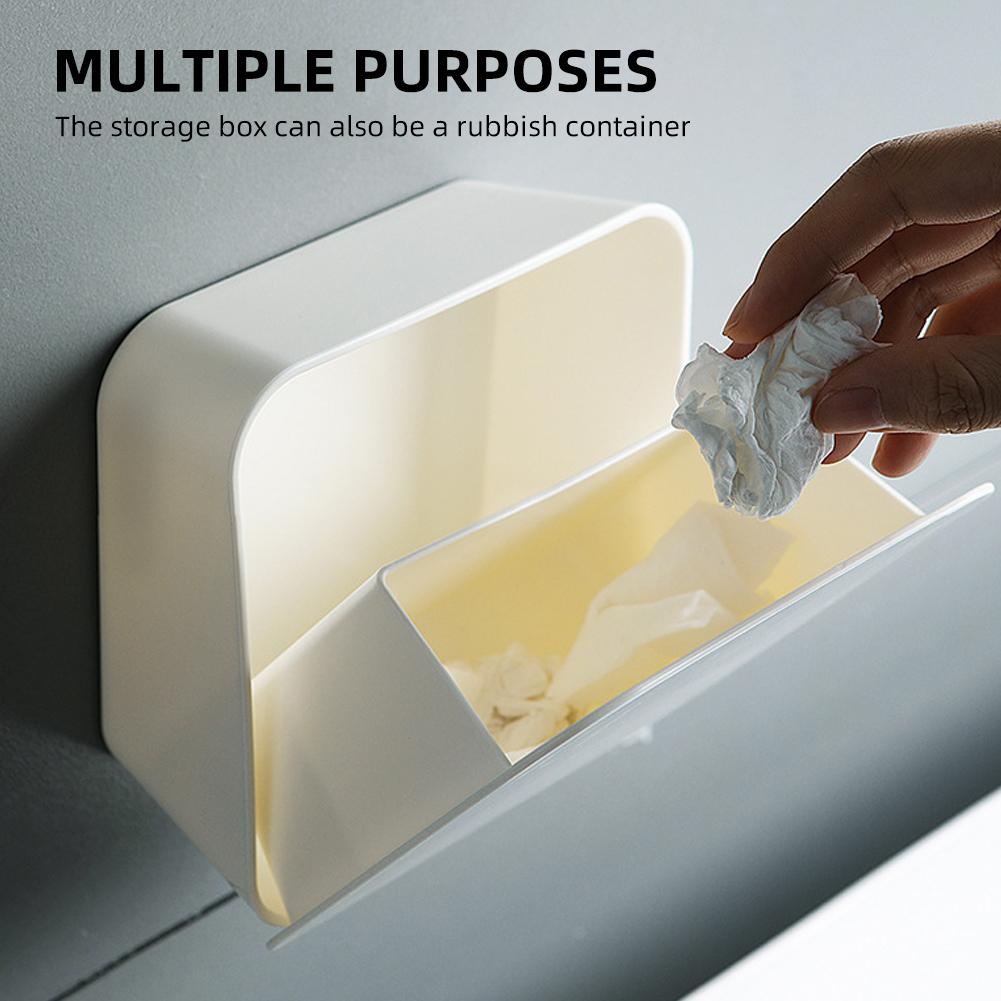 Hộp lưu trữ gắn trên tường cho giấy Vệ sinh Khăn ăn tự dính cho phòng ngủ trong phòng tắm