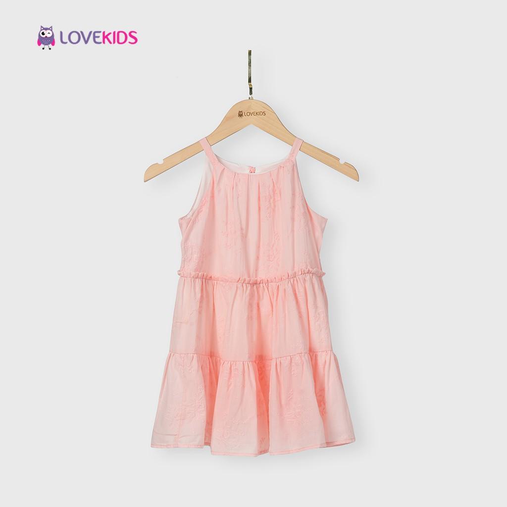 Váy hai dây cổ yếm dáng xoè (Hồng) GMG21DR01301 - Lovekids