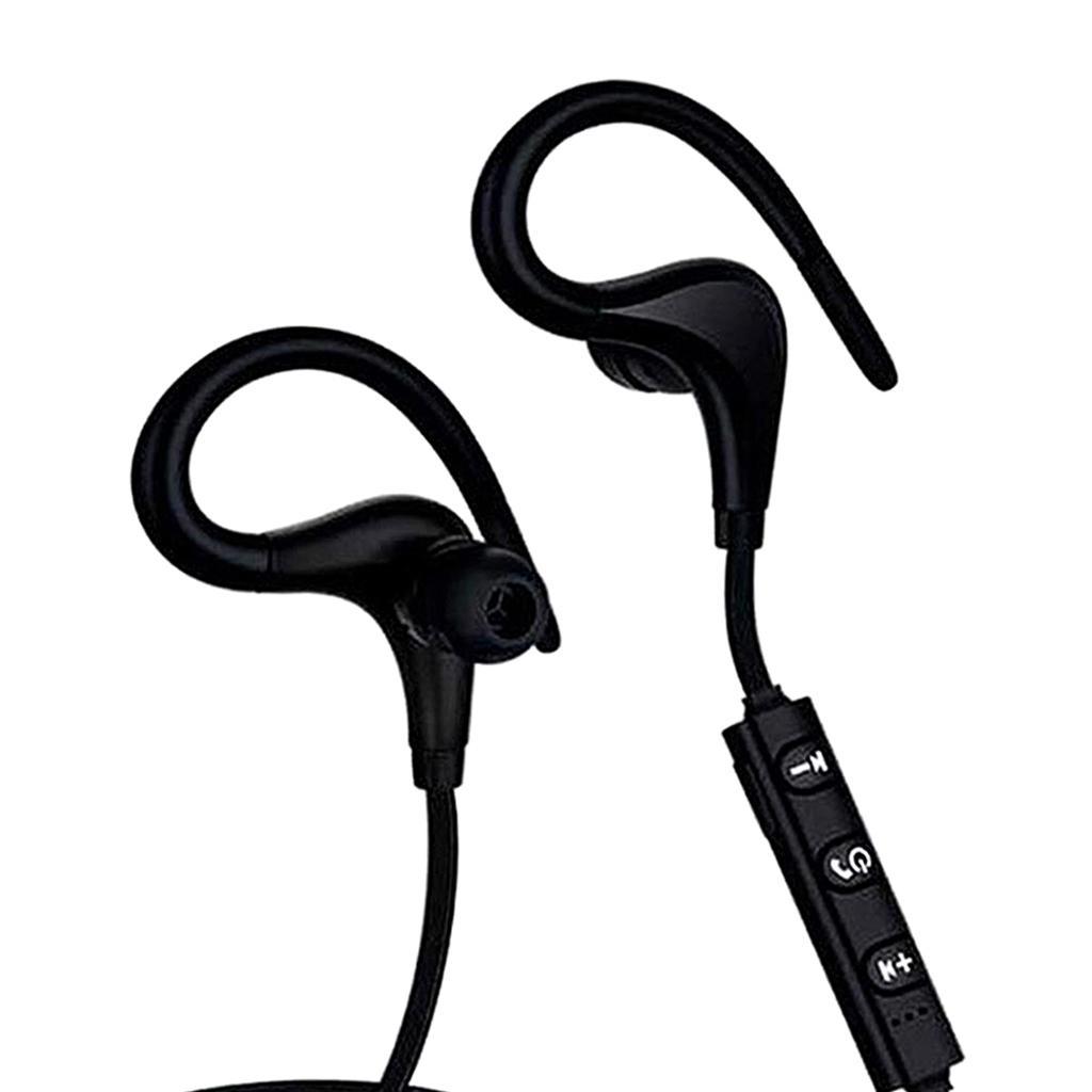 Bluetooth Earphones Sports Headset  with Noise Cancelling Black