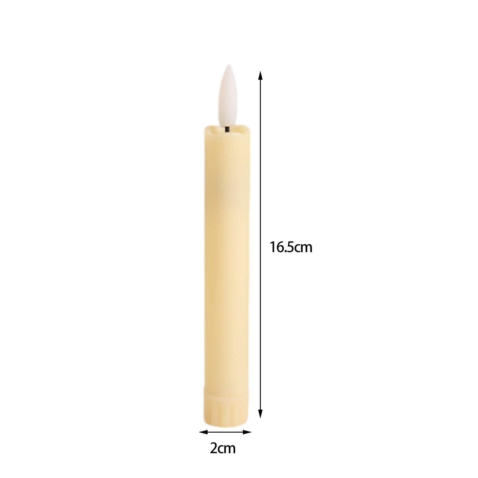 6x LED Pillar Candles Decorative Candles Electric Candles Decoration 3D Wick Candles Flicker Taper Candles for Birthday Hotel Party Festival