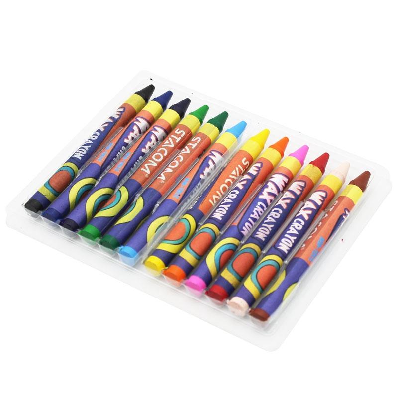 Hình ảnh Hộp 12 Bút Sáp Màu Wax Crayon - Stacom CR012W